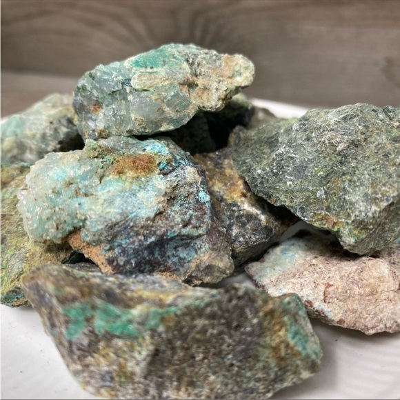 Raw Chrysocolla Pieces - Small x3 - Picture 2 of 7